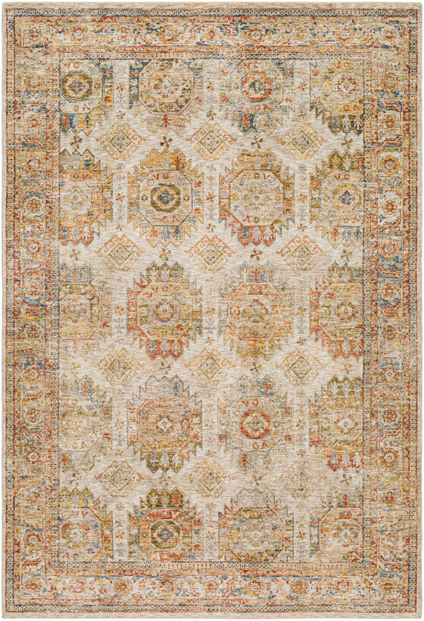 Mona Lisa MNI-2303 6'7" x 9'6" Machine Woven Rug MNI2303-6796  Light Sage, Tan, Mustard, Rust, Sage, Olive Surya