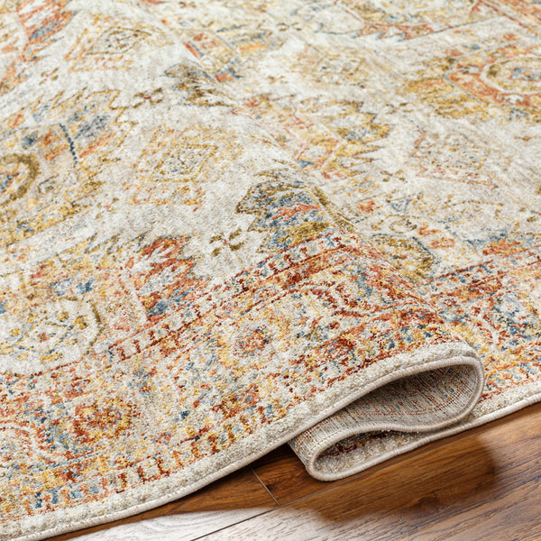 Mona Lisa MNI-2303 9' x 12'2" Machine Woven Rug MNI2303-9122  Light Sage, Tan, Mustard, Rust, Sage, Olive Surya