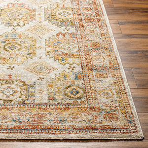Livabliss Mona Lisa Traditional Turkish Polyester Area Rug with Fringe for Formal Living Rooms Light Sage, Tan 10' x 13'11" MNI2303-1014