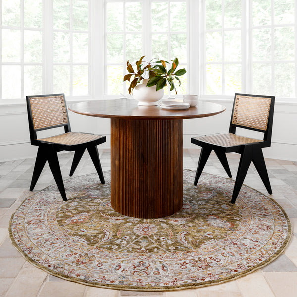 Mona Lisa MNI-2304 9' x 12'2" Machine Woven Rug MNI2304-9122  Light Sage, Mustard, Tan, Olive, Rust, Sage Surya