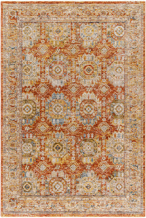 Mona Lisa MNI-2305 9' x 12'2" Machine Woven Rug MNI2305-9122  Light Sage, Rust, Mustard, Tan, Sage, Dark Blue Surya