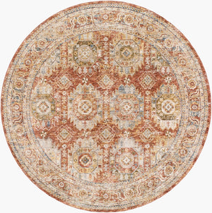 Livabliss Mona Lisa Traditional Fringe Area Rug Turkey Woven Polyester for Formal Living Rooms Light Sage, Rus 6'7" x 6'7" MNI2305-67RD