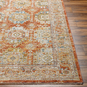 Mona Lisa MNI-2305 9' x 12'2" Machine Woven Rug MNI2305-9122  Light Sage, Rust, Mustard, Tan, Sage, Dark Blue Surya