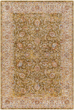 Mona Lisa MNI-2306 9' x 12'2" Machine Woven Rug MNI2306-9122  Olive, Light Sage, Mustard, Tan, Rust, Burgandy Surya