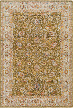 Mona Lisa MNI-2306 6'7" x 9'6" Machine Woven Rug MNI2306-6796  Olive, Light Sage, Mustard, Tan, Rust, Burgandy Surya