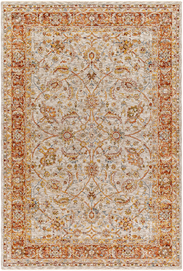 Mona Lisa MNI-2307 9' x 12'2" Machine Woven Rug MNI2307-9122  Light Sage, Tan, Mustard, Rust, Burgandy, Olive Surya