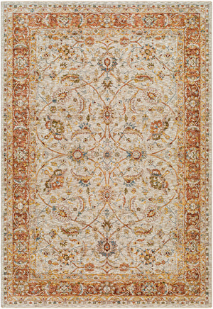 Mona Lisa MNI-2307 6'7" x 9'6" Machine Woven Rug MNI2307-6796  Light Sage, Tan, Mustard, Rust, Burgandy, Olive Surya