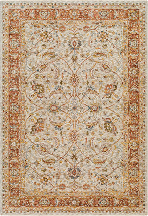 Livabliss Mona Lisa Traditional Polyester Area Rug for Large Living and Dining Rooms Turkey Light Sage, Tan 6'7" x 9'6" MNI2307-6796