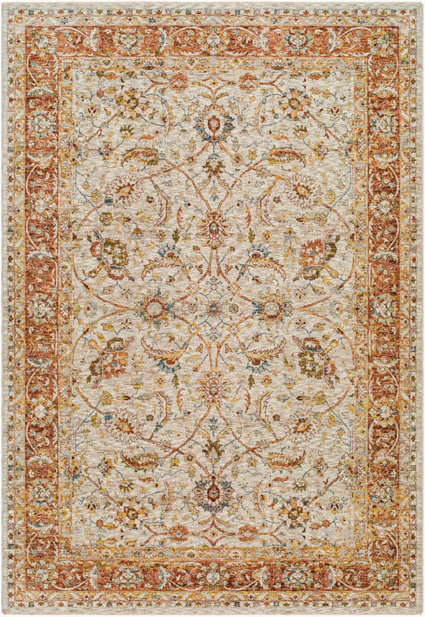 Livabliss Mona Lisa Traditional Polyester Area Rug for Large Living and Dining Rooms Turkey Light Sage, Tan 6'7" x 9'6" MNI2307-6796
