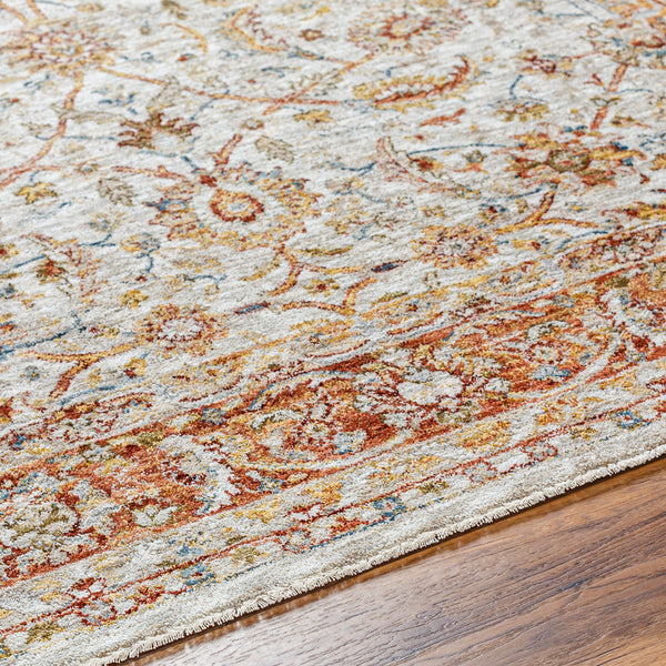 Mona Lisa MNI-2307 9' x 12'2" Machine Woven Rug MNI2307-9122  Light Sage, Tan, Mustard, Rust, Burgandy, Olive Surya