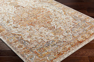 Livabliss Mona Lisa Traditional Runner Rug Polyester Woven Fringe Hallway Entryway Accent Light Sage, Tan 2'7" x 10' MNI2308-2710