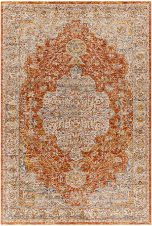Mona Lisa MNI-2309 9' x 12'2" Machine Woven Rug MNI2309-9122  Light Sage, Rust, Tan, Mustard, Dark Blue, Sage Surya