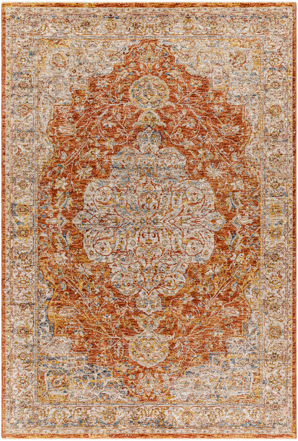 Mona Lisa MNI-2309 9' x 12'2" Machine Woven Rug MNI2309-9122  Light Sage, Rust, Tan, Mustard, Dark Blue, Sage Surya