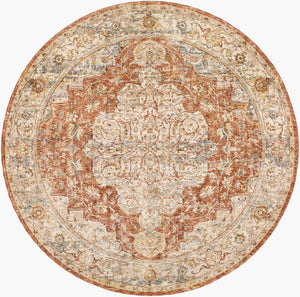 Livabliss Mona Lisa Traditional Medallion Polyester Area Rug with Fringe for Large Rooms Light Sage, Rus 6'7" x 6'7" MNI2309-67RD
