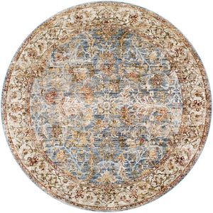 Livabliss Mona Lisa Traditional Medallion Polyester Area Rug for Large Living or Dining Rooms Light Sage, Tan 7'10" x 7'10" MNI2310-710RD