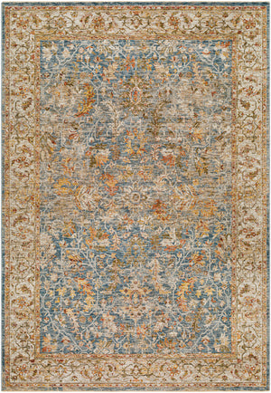 Mona Lisa MNI-2310 9' x 12'2" Machine Woven Rug MNI2310-9122  Light Sage, Tan, Olive, Mustard, Sage, Dark Blue Surya
