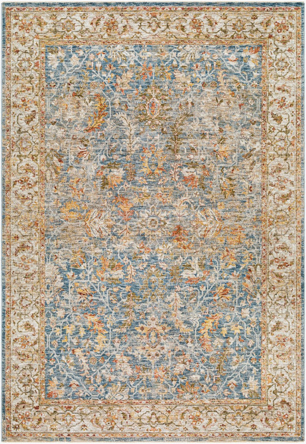 Livabliss Mona Lisa Traditional Medallion Polyester Area Rug for Large Living or Dining Rooms Light Sage, Tan 5' x 7'5" MNI2310-575