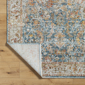 Mona Lisa MNI-2310 9' x 12'2" Machine Woven Rug MNI2310-9122  Light Sage, Tan, Olive, Mustard, Sage, Dark Blue Surya