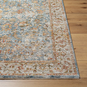 Mona Lisa MNI-2310 9' x 12'2" Machine Woven Rug MNI2310-9122  Light Sage, Tan, Olive, Mustard, Sage, Dark Blue Surya