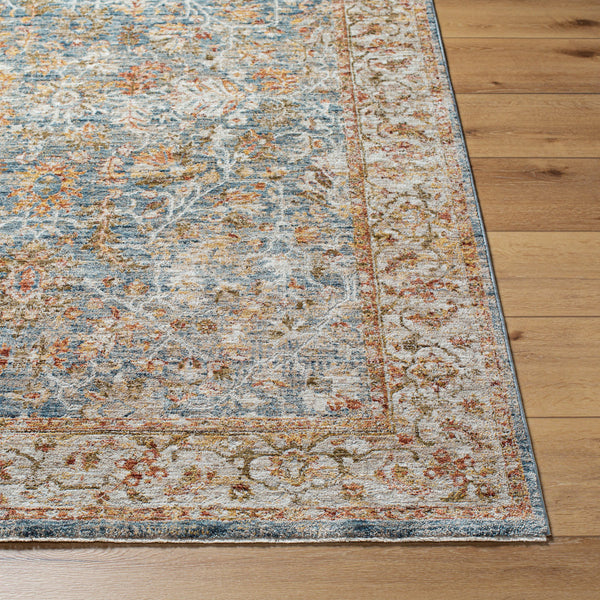 Mona Lisa MNI-2310 9' x 12'2" Machine Woven Rug MNI2310-9122  Light Sage, Tan, Olive, Mustard, Sage, Dark Blue Surya