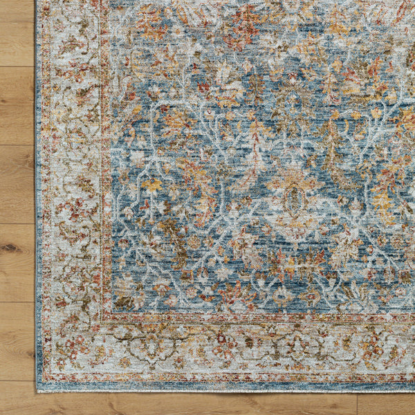 Mona Lisa MNI-2310 9' x 12'2" Machine Woven Rug MNI2310-9122  Light Sage, Tan, Olive, Mustard, Sage, Dark Blue Surya