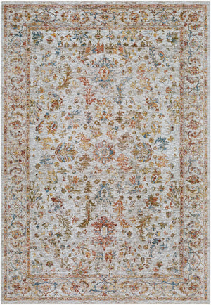 Livabliss Mona Lisa Traditional Polyester Area Rug with Fringe Edge for Living or Dining Rooms Light Sage, Tan 6'7" x 9'6" MNI2311-6796