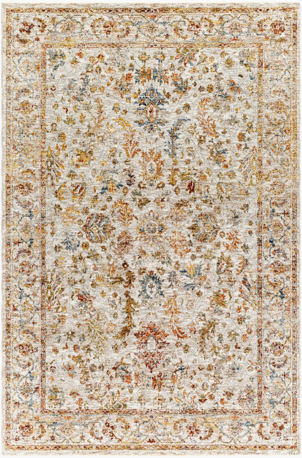 Livabliss Mona Lisa Traditional Polyester Area Rug Turkey Woven Living Dining Room Accent Light Sage, Tan 9' x 12'2" MNI2312-9122