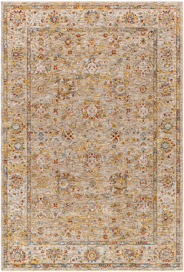 Mona Lisa MNI-2313 9' x 12'2" Machine Woven Rug MNI2313-9122  Tan, Light Sage, Mustard, Dark Blue, Rust, Sage Surya