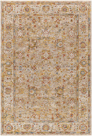 Livabliss Mona Lisa Traditional Fringed Polyester Area Rug for Formal Living Dining Rooms Tan, Light Sage 9' x 12'2" MNI2313-9122