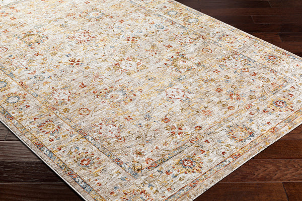 Mona Lisa MNI-2313 9' x 12'2" Machine Woven Rug MNI2313-9122  Tan, Light Sage, Mustard, Dark Blue, Rust, Sage Surya