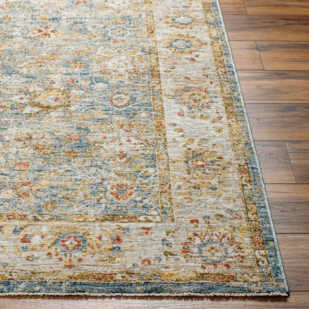 Livabliss Mona Lisa Traditional Fringed Polyester Area Rug Woven in Turkey for Living Dining Rooms Tan, Light Sage 5' x 7'5" MNI2314-575
