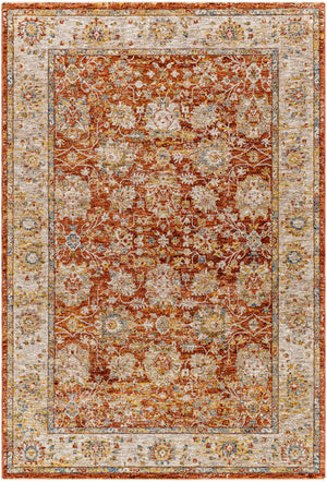 Mona Lisa MNI-2315 9' x 12'2" Machine Woven Rug MNI2315-9122  Light Sage, Tan, Rust, Mustard, Burgandy, Dark Blue Surya