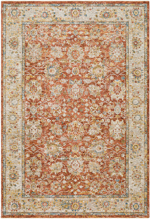 Mona Lisa MNI-2315 6'7" x 9'6" Machine Woven Rug MNI2315-6796  Light Sage, Tan, Rust, Mustard, Burgandy, Dark Blue Surya