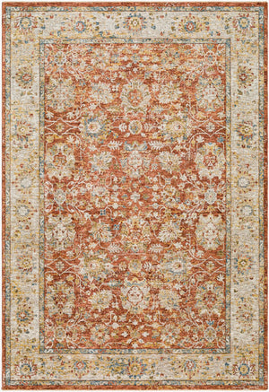 Livabliss Mona Lisa Traditional Fringe Area Rug Soft Polyester Pile for Living or Dining Rooms Light Sage, Tan 6'7" x 9'6" MNI2315-6796