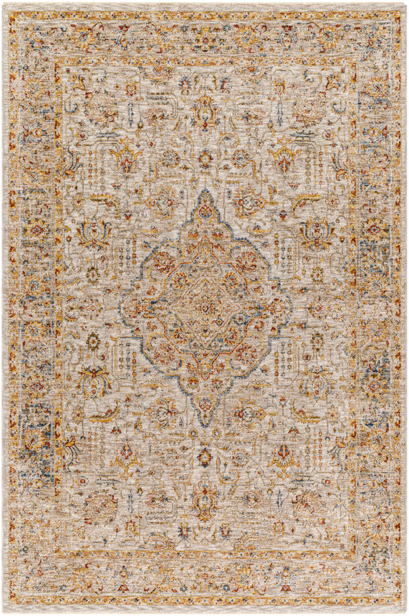 Mona Lisa MNI-2317 9' x 12'2" Machine Woven Rug MNI2317-9122  Light Sage, Tan, Mustard, Olive, Sage, Rust Surya