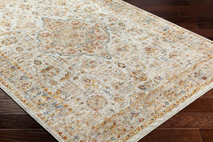 Livabliss Mona Lisa Turkish Machine Woven Polyester Area Rug with Classic Medallion Style Light Sage, Tan 9' x 12'2" MNI2317-9122
