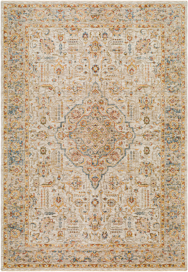Mona Lisa MNI-2317 6'7" x 9'6" Machine Woven Rug MNI2317-6796  Light Sage, Tan, Mustard, Olive, Sage, Rust Surya
