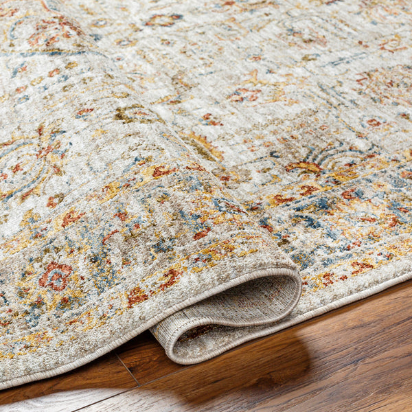 Mona Lisa MNI-2317 9' x 12'2" Machine Woven Rug MNI2317-9122  Light Sage, Tan, Mustard, Olive, Sage, Rust Surya