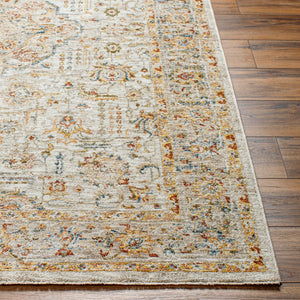 Livabliss Mona Lisa Turkish Machine Woven Polyester Area Rug with Classic Medallion Style Light Sage, Tan 9' x 12'2" MNI2317-9122