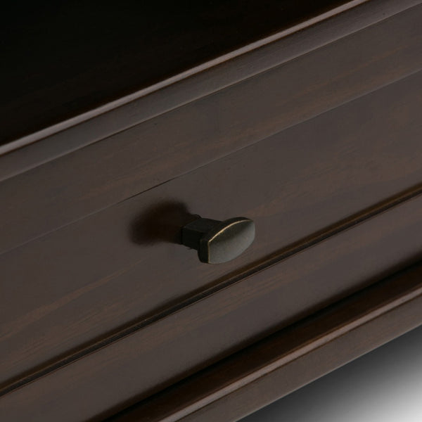 English Elm Warm Solid Wood 48-Inch Transitional Coffee Table In Tobacco Brown With Storage & Style For Your Home B136P159700-GIGA