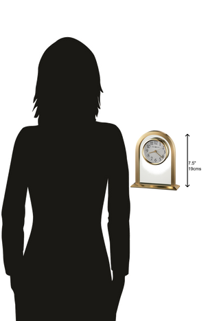 Hekman Furniture 645574 Imperial Brass Tabletop Clock - Elegant Quartz Timepiece For Home Decor & Gift Giving  Imperial Tabletop Clock 645574