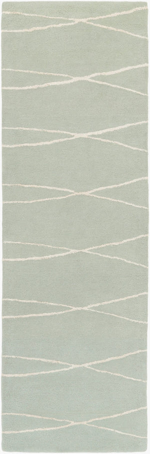 Surya Manor Hand Tufted Wool Viscose Runner Rug for Hallways and Entryways Modern MNR1000-268