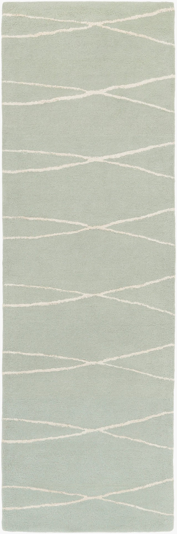 Surya Manor Hand Tufted Wool Viscose Runner Rug for Hallways and Entryways Modern MNR1000-268