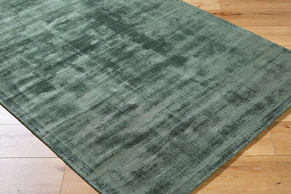 Surya Moreno Handmade 10' X 14' Rug - Elegant, Versatile Design For Any Room, Easy Care & Low Pile Style Forest Green Viscose Mnr2301-912