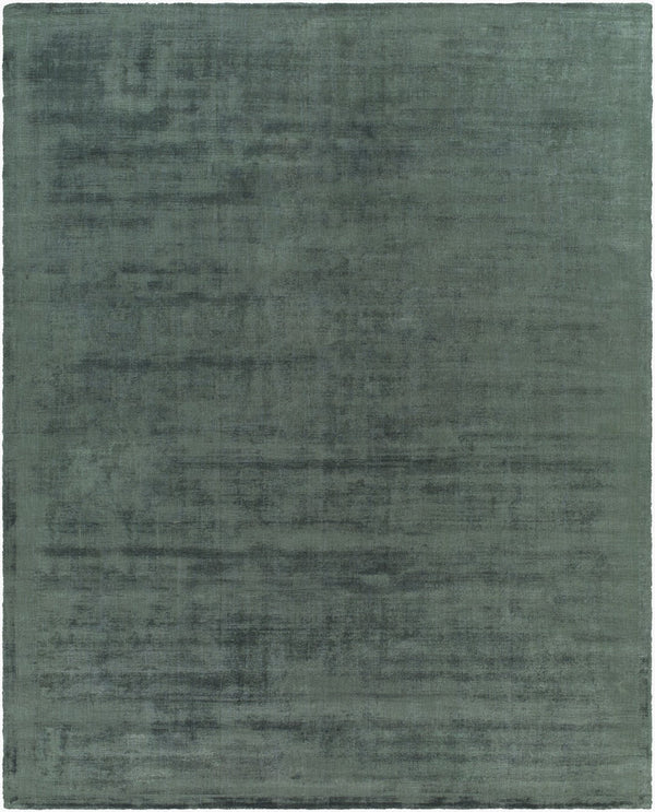 Surya Moreno Handmade 10' X 14' Rug - Elegant, Versatile Design For Any Room, Easy Care & Low Pile Style Forest Green Viscose Mnr2301-810