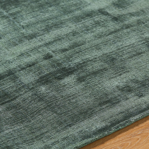 Surya Moreno Handmade 10' X 14' Rug - Elegant, Versatile Design For Any Room, Easy Care & Low Pile Style Forest Green Viscose Mnr2301-912