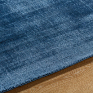 Surya Moreno Handmade 10' X 14' Rug - Elegant, Versatile Design For Any Room, Easy Care & Low Pile Style Indigo Viscose Mnr2309-1014