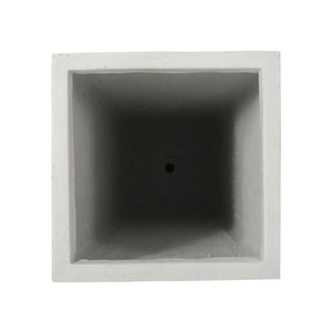 English Elm Ella Handcrafted Cast Stone Outdoor Planter Tapered Architectural Design for Patio 69576.00WHI