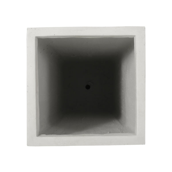 English Elm Ella Handcrafted Cast Stone Outdoor Planter Tapered Architectural Design for Patio 69576.00WHI