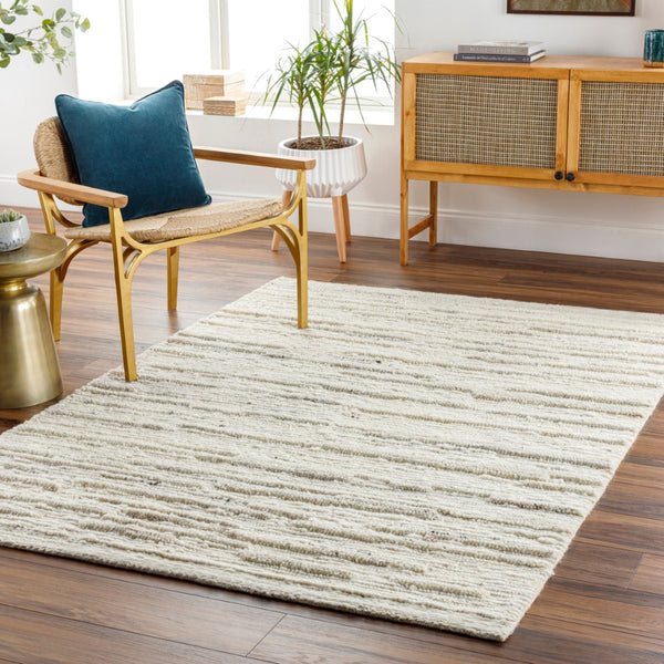 Surya Manisa Handwoven 2' X 3' New Zealand Wool Area Rug - Unique High/Low Texture, Durable & Stylish Decor Gray Nz Wool Mns2300-23